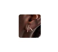 MUMREUES Rose Gold Earrings for Women Trendy 14K Rose Gold Plated Cubic Zirconia Stud Earrings Small Dainty Hypoallergenic Earrings Jewelry Gifts for Her