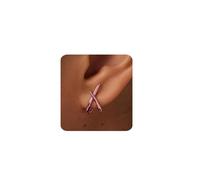 MUMREUES Rose Gold Earrings for Women Trendy 14K Rose Gold Plated Stud Earrings 925 Sterling Silver Post Minimalist Lightweight Simple Earrings Jewelry Gift for Her