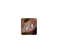 MUMREUES Silver Earrings for Women Butterfly 925 Sterling Silver Post Stud Earring Trendy Hypoallergenic Waterproof Dainty Minimalist Simple Small Studs Jewelry Gift for Her