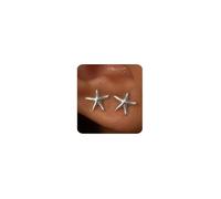 MUMREUES Silver Earrings for Women Trendy White Gold Plated Starfish Stud Earring Dainty Lightweight Minimalist Simple Seashell Summer Beach Themed Earring Hypoallergenic Jewelry Gifts for Her
