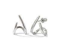 MUMREUES Silver Earrings for Women Trendy White Gold Stud Earrings Dainty Cubic Zirconia Statement Hypoallergenic Jewellery Sensitive Ears Unique Cute Fashion Stack Non Tarnish Elegant Fancy Cool Fun