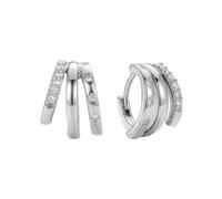 MUMREUES Silver Huggie Earrings for Women Trendy Hoop Earrings Jewellery