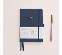 MUM's Diary 2026 (Navy) - Medium sized 2026 diary - Jan to Dec 2026 Week-To-View with 4 column GRID layout - organise the scheduling chaos of busy family life
