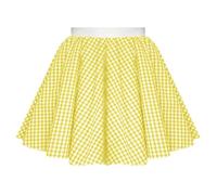 Mums Essentials Gingham Skirt - 7 Colours - Cowgirl, Dorothy, Sound of Music, Heidi, Theatre Costume, Dance wear (Large (30" Waist), Yellow)