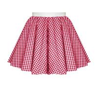 Mums Essentials Gingham Skirt - 7 Colours - Cowgirl, Dorothy, Sound of Music, Heidi, Theatre Costume, Dance wear (Small (26" Waist), Red)