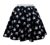 Mums Essentials Pirate Skull Skirts Black and White 17" Length (L (30"))