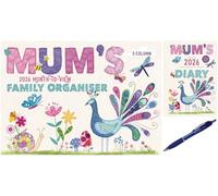 Mums Fabric A4 Planner 2026 with A5 Diary 2026 + Exclusive Diary Pen