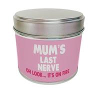 Mum's Last Nerve Oh Look It's On Fire | Funny Mum Candle | Vanilla Scented Soy Wax Black Jar
