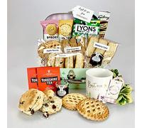 Mum's Luxury Afternoon Tea Hamper Box, fabulous treat Scones, Pastries, Coffee, Teas, Preserves,