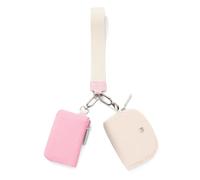 Mum's Memory Mini Zip Around Wristlet Wallet for Women Dual Pouch Wristlet Portable Keychain Wallet Coin Purse Mini Women Coin Pocket, Pink+White, Bb009