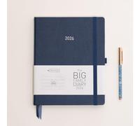 MUM's Office Big Family Diary 2026 (Navy Blue) - Large sized family diary - Week-To-View with 5 column GRID layout - organise the scheduling chaos of busy family life.
