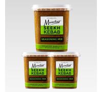 Mumtaz SEEKH KEBAB Seasoning Mix 250g - Perfect Spice Blend for Flavorful Kebabs - Gluten Free - Reusable, Resealable & Stacking Friendly Tub (250g (Pack of 3), Seekh Kebab)