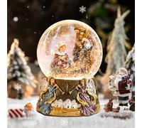 MUMTOP Nativity Snow Globe-Christmas Snow Globes - Nativity Scene Musical Snowglobe Music Box Color Changing LED Lights Birthday Gift Decor for Kids Girls and Adults