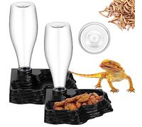 Mumufy Reptile Water Feeder, 2 Pack, Automatic Water Dispenser, 13.5Oz, for Bearded Dragon, Terrarium, Turtle, Geckos, Frog