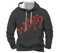Mumuj Green Hoodie Men Hoodie Men Jacket Sweatshirt Men's Autumn And Winter Long Sleeved Halloween Bloody Print Casual Hooded Sweatshirt White Hoodie Plain Black Hoodie Hoodie For Men (Black, XXXXL)
