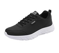 Mumuj Man Wide Fitting Shoe Mens Plantar Fasciitis Shoe Mens Shoes Large Size Casual Leather Laace Up Solid Color Casual Fashion Simple Shoes Running Men's Orthopedic Footwear Men's Toe Box (White, 9)