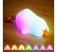 MUMUQ Duck NightLight, Goose Nightlight for Nursery Decoration, Touch Goose Lamp for Kids Bedroom, Squishy Mood Light for Girls Gifts, Cute Mini Duck as Easter Room Decor Light Easter Birthday Gifts