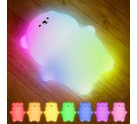MUMUQ Squishy Lamp, Bear Night Light for Kids, Cute Mood Lights LED Touch Nightlight for Bedroom, Easter Room Decor Light Boys Girls Night Light, Bear Toy Funny Decor as Easter Birthday Gifts