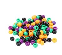 Mumusuki 1000pcs Pony Beads Bulk, Sturdy Platsic 6mm Diameter Smooth 4 Vibrant Colors Kandi Beads for Bracelet Necklace Keychain Craft (Mixed Color)