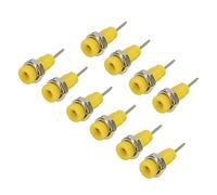 Mumusuki 10pcs 2mm Banana Socket Jack Panel Mount, 2mm Banana Plug Adapter Extended Post, Low Loss Stable Transmission for Electronic Instruments