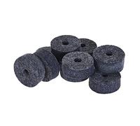 Mumusuki 10pcs Drum Set Felt Washer, Gray Medium Size Cymbal Pads, 40mm Outer Diameter, Ideal for Hi-Hat Clutch and Crash Cymbals