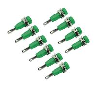 Mumusuki 10Pcs J.40003 2mm Banana 2mm Banana Socket, 2mm Banana Jack, 2mm Banana Jack Socket 2mm Banana Socket Jack Panel Socket Extended Post Plug Adapter for Electronic Instrument (Green)