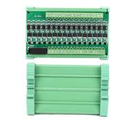 Mumusuki 16 Channel PLC Amplifier Board, Photoelectric Isolation Relay Module for Motor Control, 12-36V DC, High Power Signal Amplification for Industrial Automation