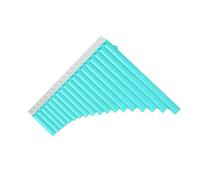 Mumusuki 18 Pipes Pan Flute Panpipes Key of C for Beginners Learning Teaching with Carrying Bag Traditional Musical Woodwind Instrument ABS Gum Material Smooth Surface Easy to Play (Blue)