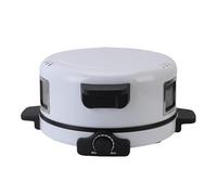 Mumusuki 2000W Electric Pizza Maker, Non Stick Coating, Visible Window, Adjustable Temperature Up to 440℃, 30cm Baking Tray, Family Use, Multipurpose Toaster, Burger Maker (UK Plug)