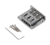 Mumusuki 3 String Electric Guitar Hard Tail Bridge Adjustable Saddles Metal Construction for Optimal Tuning with Screws and Hex Wrench