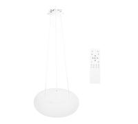 Mumusuki Adjustable Hanging Light 35cm Clear PC Shade, Remote & APP Controlled, 3 Stepless Dimmable Colors, Modern LED Pendant for Living Room, Bedroom, Restaurant
