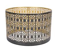 Mumusuki Adjustable Hollow Metal Lampshade E27 E14 25cm Diameter 16cm Height Wrought Iron Steel Cover with Powder Coated Finish for Table Floor Ceiling Lights Living Room Bedroom Studio