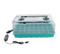 Mumusuki Advanced 40 Cell Seed Starter Tray with Full Spectrum LED Grow Light Auto 3/6/12H Timer, 5 Brightness 3 Modes, Drainage Holes Indoor Gardening Kit for Hydroponics, Vegetables