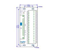 Mumusuki DB37 DIN Rail Module Connector Board Terminal Block Male Female Interface 48A 5mm Pitch for Electronic Control Devices (Male Plug)