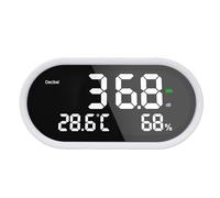Mumusuki Digital Decibel Meter, LCD Display Noise Measure Device, Real Time Temperature and Humidity for Home Office School