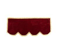 Mumusuki Electronic Piano Cover 61 Key 88 Key Anti Dust Pleuche Keyboard Case Burgundy Violet Velvet Decorated with Fringe Fastener Tape for 61/88 Electronic Keyboard Piano (88Enlarge)