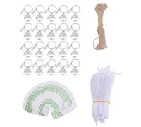 Mumusuki Family Tree Keychains Bulk, Complete Set with 20 Organza Bags Personalizable Cards, Zinc Alloy Paper Keychain Favors for Family Reunion Thanksgiving Teachers Day