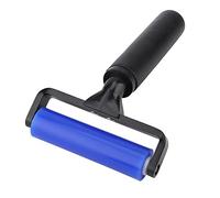 Mumusuki Glue Silicone Rubber Pasting Tacky Soft Roller, Record Cleanuper Squeegee Wheel Anti Static Sticky Dust Collection for Film Application Craft Project Particle Remove (4 Inch)
