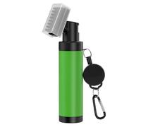 Mumusuki Golf Club Cleaner, 150ml Water Capacity with Retractable Rope, Portable Golf Brush for Clubs, Essential Accessories for Men (Green)