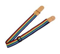 Mumusuki Guitar Strap Adjustable Length Wide for Acoustic Electric Bass Ukulele with Pick Slot Headstock Tie Premium Leather Cotton Fabric (9 Colored)