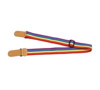 Mumusuki Guitar Strap Adjustable Length Wide for Acoustic Electric Bass Ukulele with Pick Slot Headstock Tie Premium Leather Cotton Fabric (6 Colored)