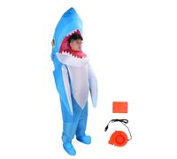Mumusuki Inflatable Sharks Costume, 210T Polyester Fabric Funny Full Body Blow Up Animal Costume for 150 to 190cm Height People, for Halloween, Wedding, Festival, Party, Cosplay Event