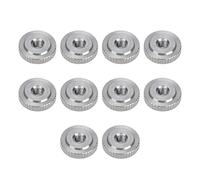 Mumusuki Knurled Thumb Nut Stainless Steel M3 M4 M5 M6 Flat Head Hand Tightening Nut with Enhanced Grip for 3D Printer Beds Machine Tools (M3)