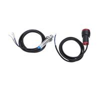 Mumusuki LED Tachometer Hall Proximity Switch with 4 Digit RPM Speed Meter for Control Cabinet, NPN Magnet Sensor, 0.56in Red Display, Measurement Range 30-9999RPM