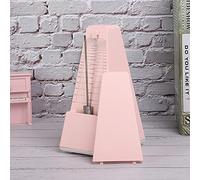 Mumusuki Metronome for Piano Guitar Violin 40-208BPM Adjustable Mechanical Metronome with Brass Bell ABS Housing Black Pink Musical Instrument Accessories (Roseate)