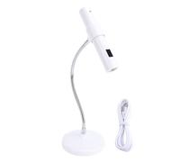 Mumusuki Mini LED Nail Lamp Handheld with Stand, 30s 60s Timing 360 Deg Adjustable Neck Touch Control USB Rechargeable Nail Light Portable Nail Dryer for Home DIY Manicure