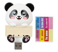 Mumusuki Negative Ion Air Purifier USB Portable Mini Compact 2oz Quiet Odor Eliminator Dust Remover with Low Energy Consumption for Bedroom Office Home (Panda)