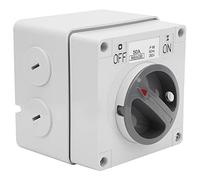 Mumusuki Outdoor Switch Socket with Lock Hole High Strength Mystical/Fantasy Retardant PC Cover Industrial Control Switch for Outdoor Use IP66 Rated (2P50A)