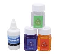 Mumusuki PH Calibration Buffer Solution Kit, 50ML Each PH7.00 4.00 10.01 Calibration Solutions with 30ML PH Probe Protective Liquid For Laboratory, Home, Industrial Use