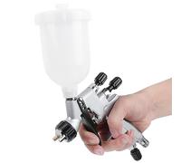 Mumusuki Pneumatic Spray Gun High Atomization Paint Sprayer with 250ml Pot Brass Nozzle Aluminum Alloy Body for Auto Furniture Wall Spraying